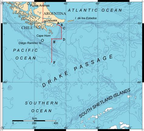 where is the drake passage located on a map